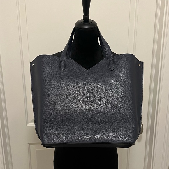 Neiman Marcus Shopper Tote in Navy - Picture 7 of 8
